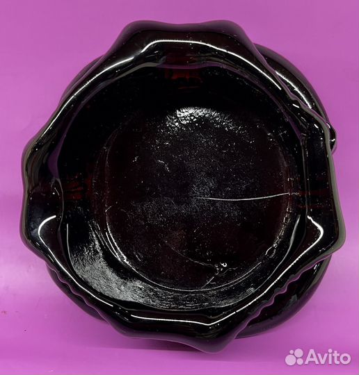 Старинная пепельница. Оранжевое стекло СССР