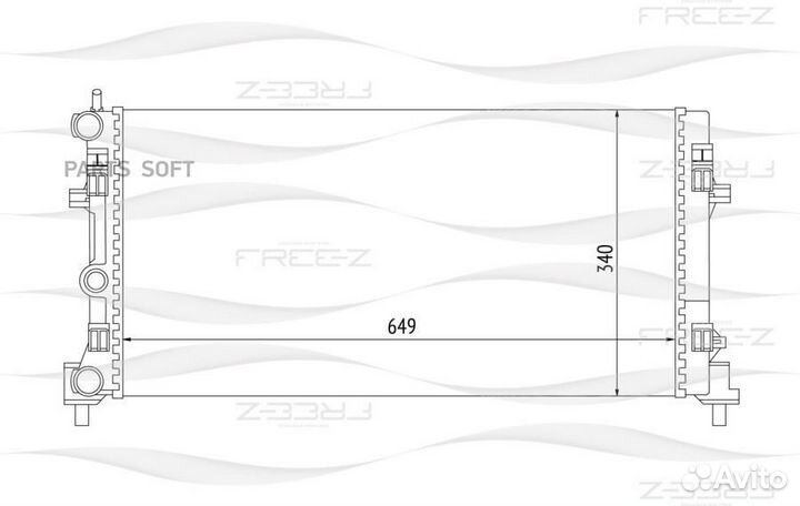 Free-Z KK0187 Радиатор основной audi A1 10-VW Polo