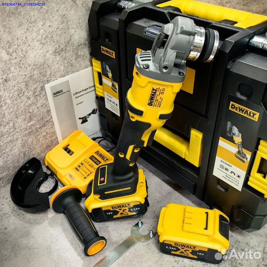 Болгарка ушм dewalt аккумуляторная 125 мм 2 аккум