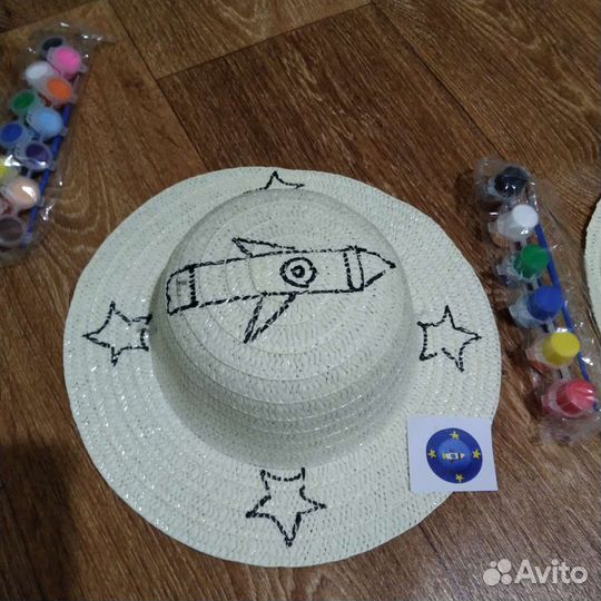 Соломенная шляпа детская
