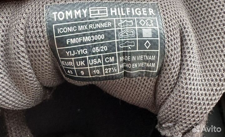 Кроссовки мужские tommy hilfiger 43