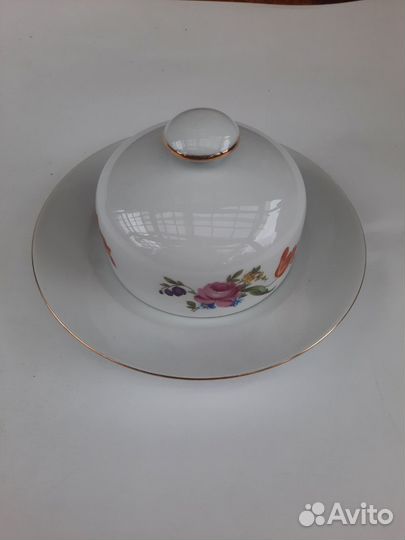 Масленка ГДР, тарелки Хайта, масленка новая