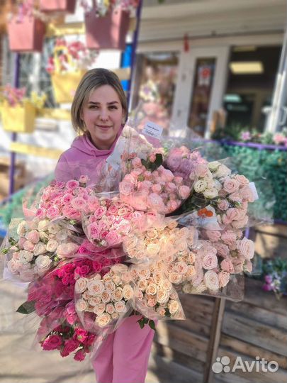 Роза кустовая букет роз