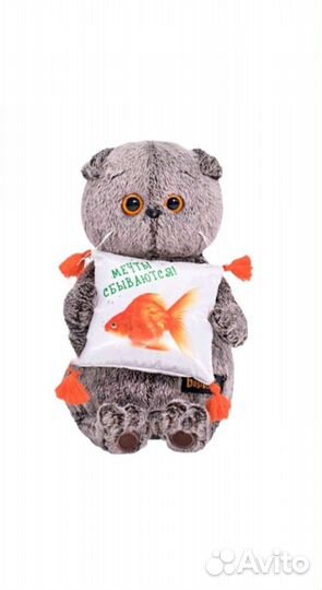 Кот Басик с подушкой