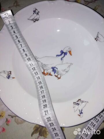 Тарелка глубокая 24см гуси Тун ориг. Чехия новая