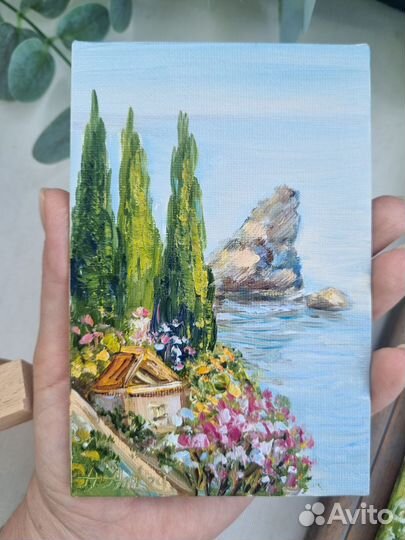 Крым Гурзуф картина маслом Крымский пейзаж