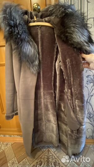Дубленка женская зимняя 42