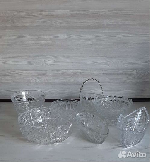 Конфетница. Хрусталь. СССР