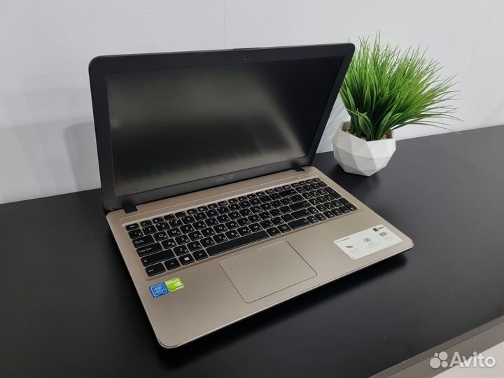 Офисный ноутбук asus 4 ядра 4 гига