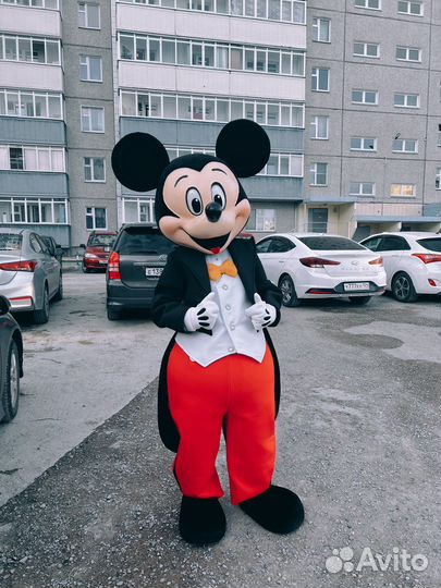 Поздравление от Микки Мауса.Ростовая кукла