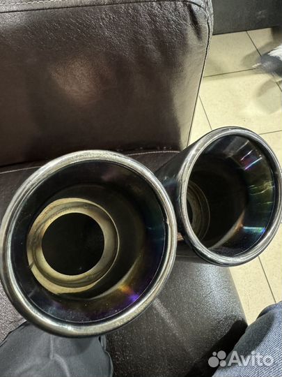 Насадки на глушители BMW G30 М5 2*90, черный хром