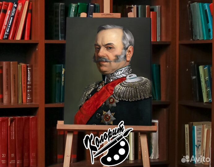 Портрет Мельников П.П на холсте 40х50см