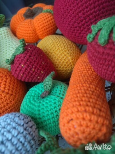 Игрушечные фрукты овощи