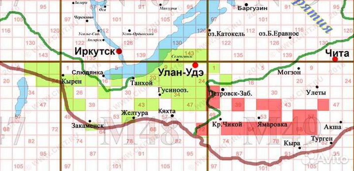 Старинные карты Бурятии и Забайкальского края