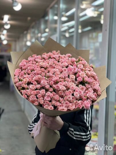 101 51 31 21 роз, букет Пионовидных цветов из роз