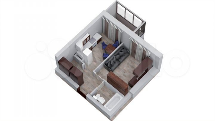 1-к. квартира, 32,5 м², 11/16 эт.