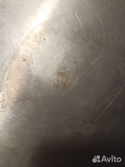 Поднос круглый металлический СССР