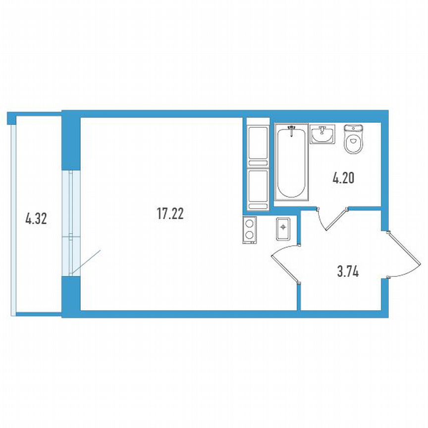 Квартира-студия, 26 м², 3/13 эт.