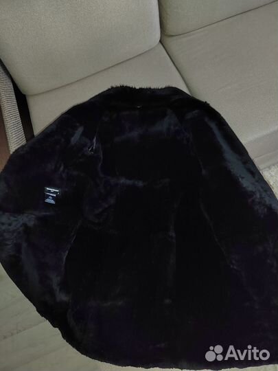 Кожаное пальто42 44 черное