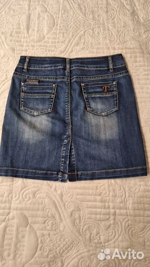 Джинсовая мини-юбка