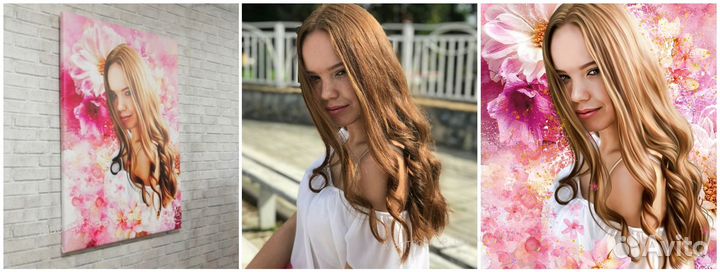 Картина на хосте по фотографии 40*60 см Дрим Арт