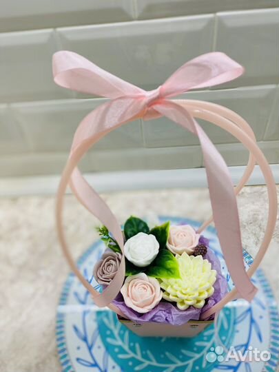 Нежный весенний букет из мыла