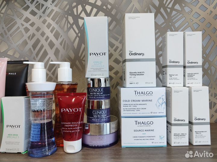 Ordinary, Payot, Thalgo, Clinique