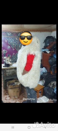 Парка козья длинношерстная натуральная