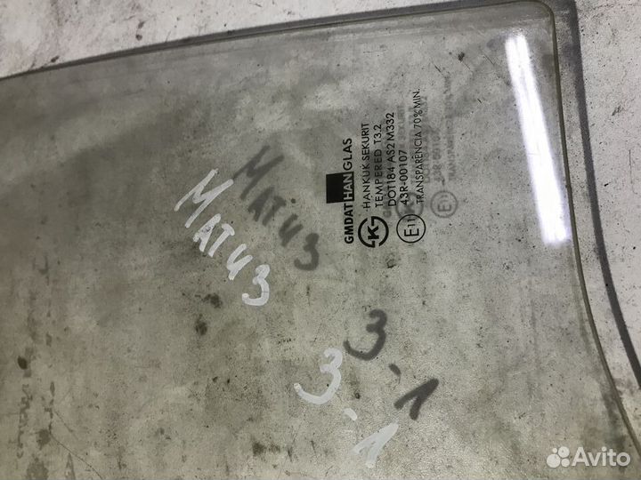 Стекло заднее левое Daewoo Matiz