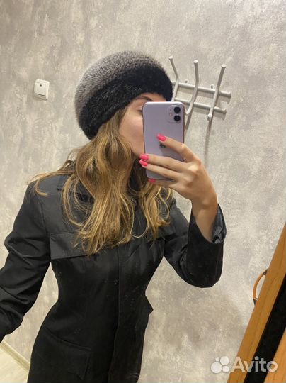 Шапка норковая женская