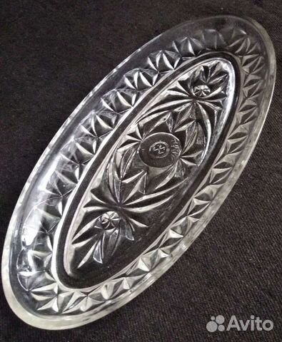 Селедочница. Блюдо для нарезки.ссср. Стекло.Клеймо