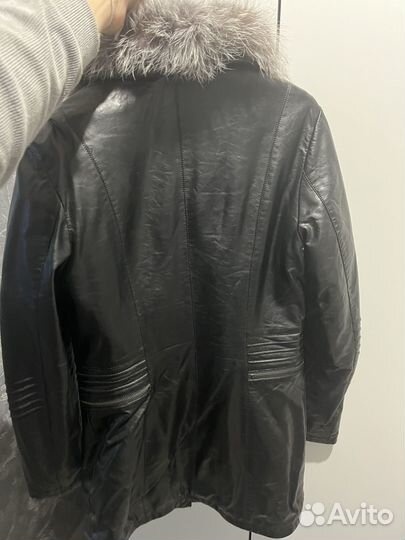 Куртка пальто, чернобурка