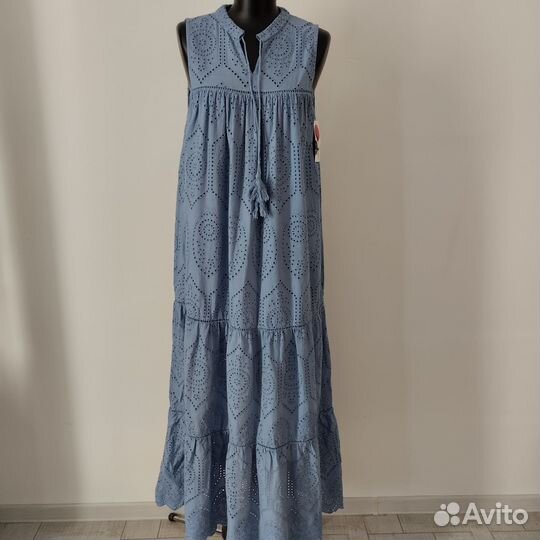 Платье-сарафан хлопок шитье кружево