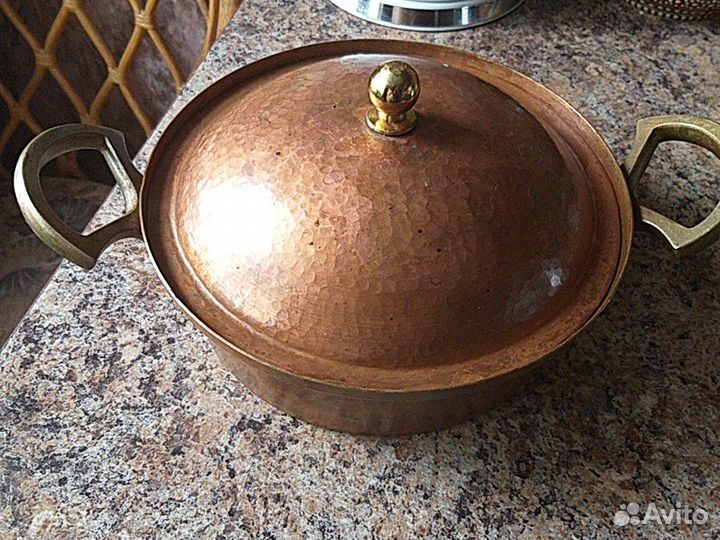 Сотейник медный