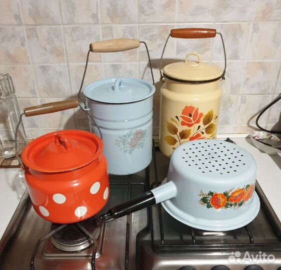 Утятницы,кастрюли,бидоны,сита,скалки СССР