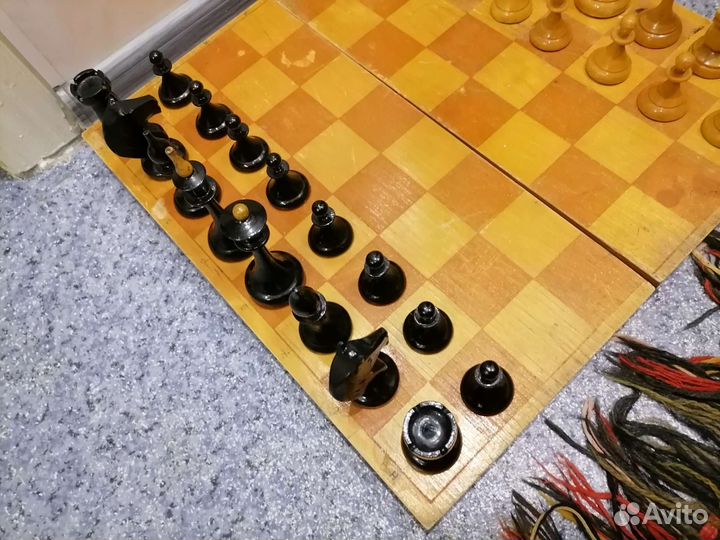 Шахматы СССР дерево резные