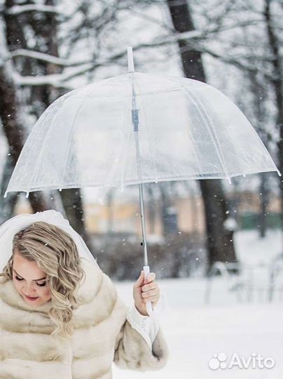 Зонт свадебный прозрачный для фотосессии
