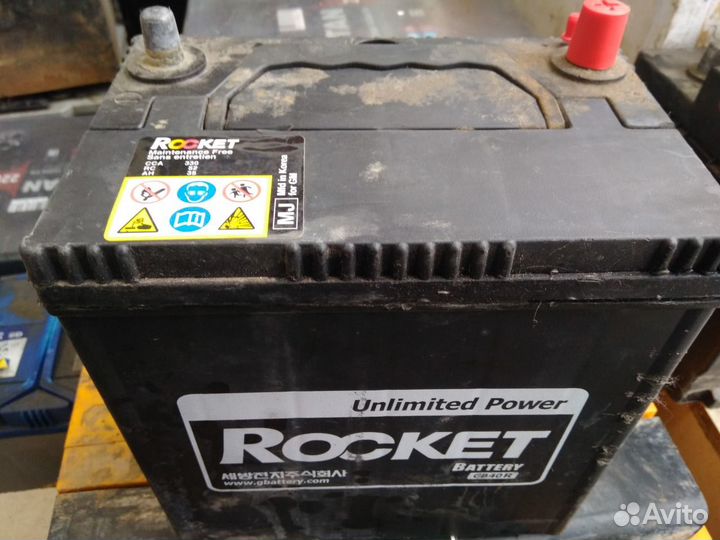 35Ач аккумулятор б/у Rocket 6ст-35 пп