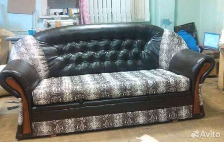 Перетяжка и замена обивки диванов из шеннила