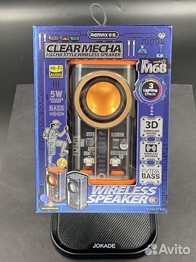 Портативная блютуз колонка Remax Clear Mecha M68