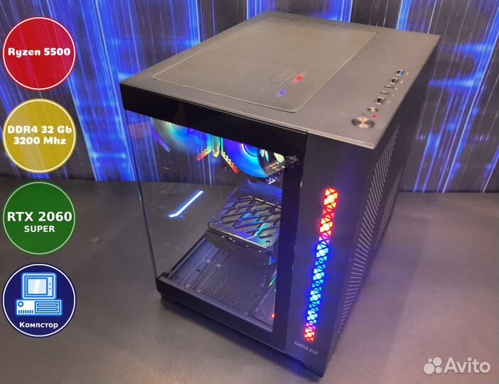Сборка пк для 2к AMD5500-RTX2060SUP-32DDR4-SRI-A520