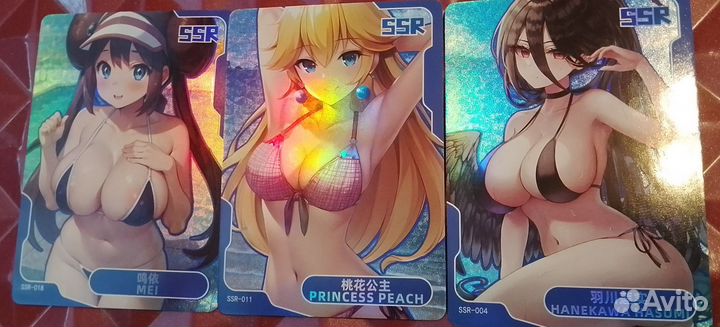 Коллекционные карточки аниме девушки