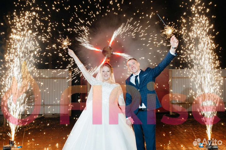 Фаер шоу, огненные сердца, салют на свадьбу