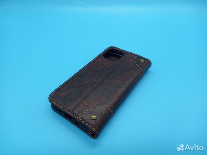 97227 Классический чехол-книжка из кожи для iPhone