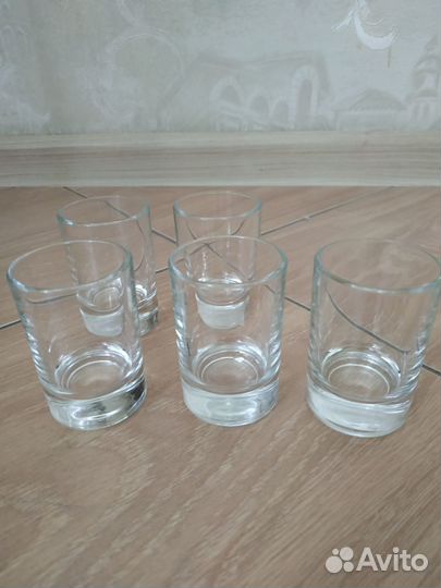 Набор стопок, стекло, утолщённое дно, 60мл. 5шт