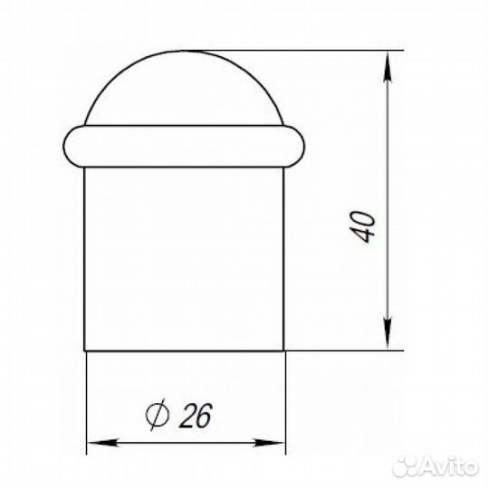 Ограничитель дверной punto DS PF-40 GP-5 золото