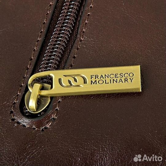 Мужской кожаный портфель Francesco Molinary новый