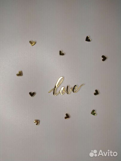 Акриловый Топпер, золото