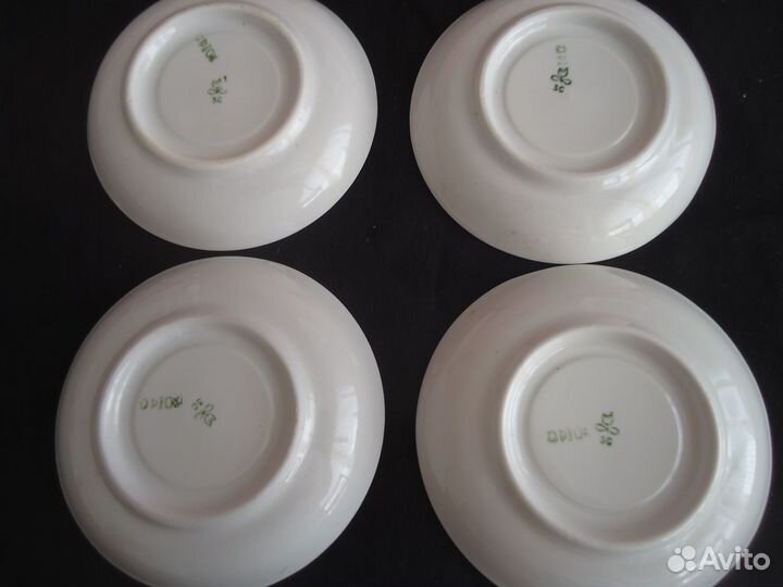 Блюдца фарфор винтаж 6 шт