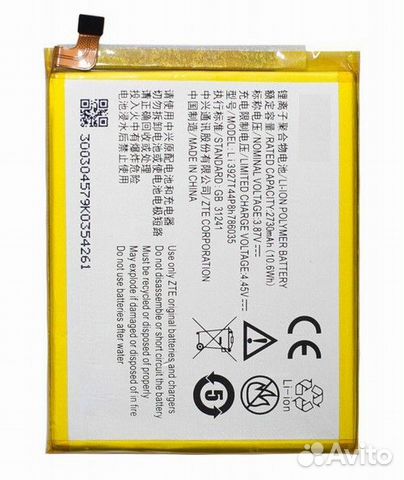 Аккумуляторы Zte
